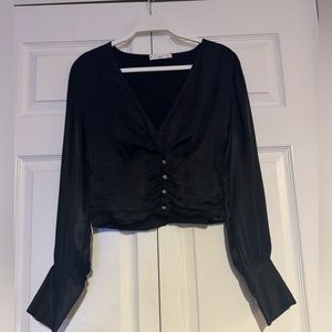 Mango black blouse.